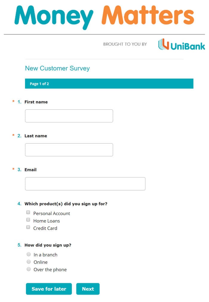 UniBank Survey